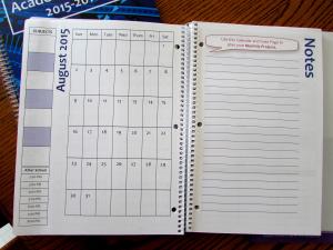 Write in your subjects and activities once on the left, and they line up with each day's pages!