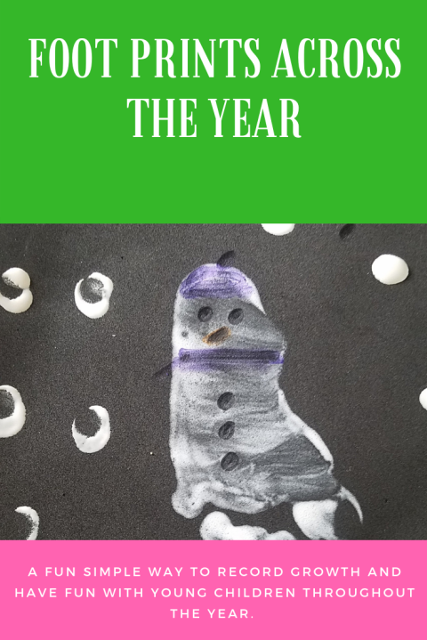 foot prints across the year pintrest